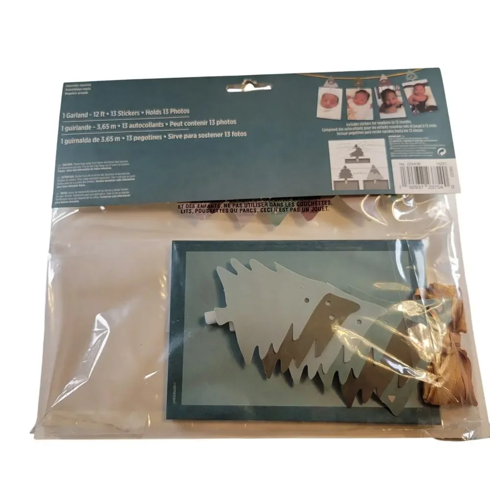 Mountain Tree Photo Garland Kit 12ft Banner Holds 13 Photos Rustic Decor